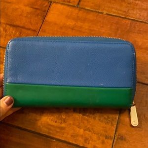 Green and blue wallet